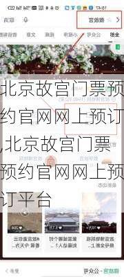 北京故宫门票预约官网网上预订,北京故宫门票预约官网网上预订平台