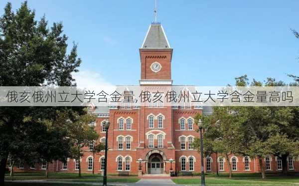 俄亥俄州立大学含金量,俄亥俄州立大学含金量高吗