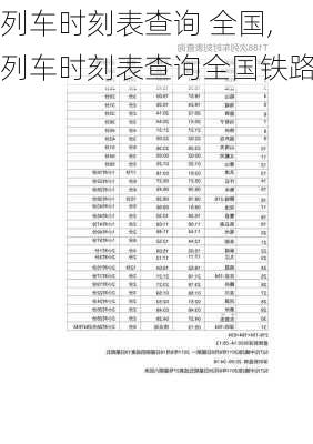 列车时刻表查询 全国,列车时刻表查询全国铁路