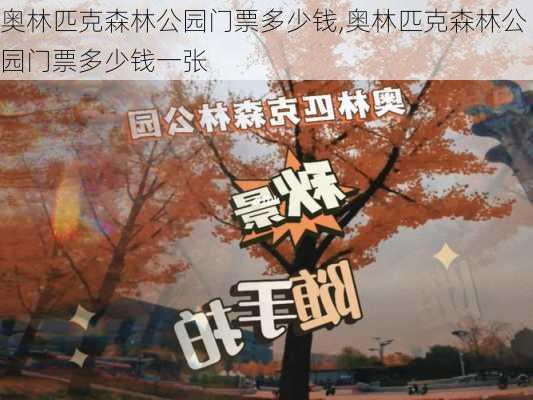 奥林匹克森林公园门票多少钱,奥林匹克森林公园门票多少钱一张