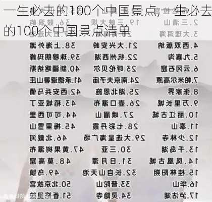 一生必去的100个中国景点,一生必去的100个中国景点清单