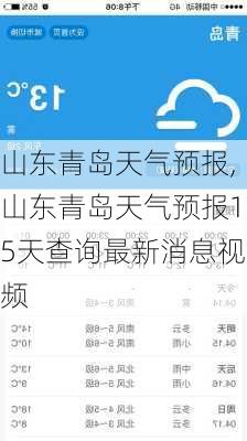 山东青岛天气预报,山东青岛天气预报15天查询最新消息视频