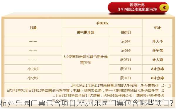 杭州乐园门票包含项目,杭州乐园门票包含哪些项目?