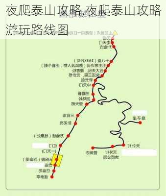 夜爬泰山攻略,夜爬泰山攻略游玩路线图