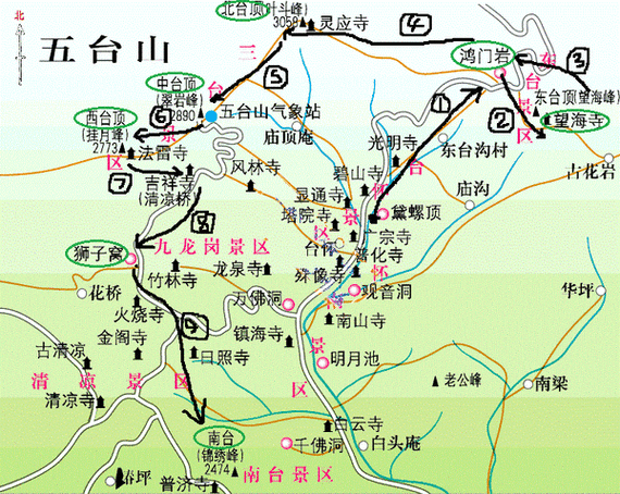 五台山旅游地图,五台山旅游地图全图高清版