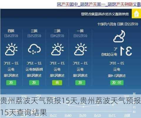 贵州荔波天气预报15天,贵州荔波天气预报15天查询结果