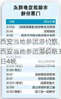 西安当地参团游价格,西安当地参团游价格3日4晚