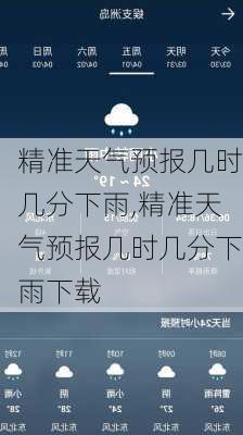 精准天气预报几时几分下雨,精准天气预报几时几分下雨下载