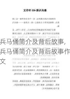 兵马俑简介及背后故事,兵马俑简介及背后故事作文