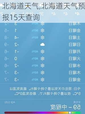 北海道天气,北海道天气预报15天查询