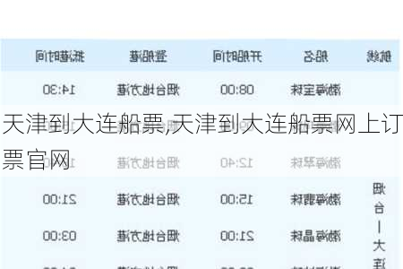 天津到大连船票,天津到大连船票网上订票官网
