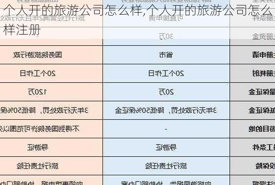 个人开的旅游公司怎么样,个人开的旅游公司怎么样注册