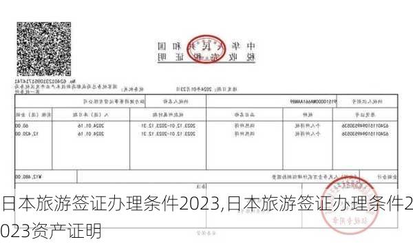 日本旅游签证办理条件2023,日本旅游签证办理条件2023资产证明