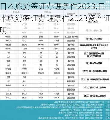 日本旅游签证办理条件2023,日本旅游签证办理条件2023资产证明