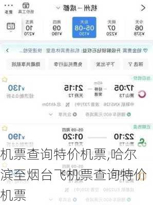 机票查询特价机票,哈尔滨至烟台飞机票查询特价机票