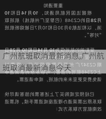 广州航班取消最新消息,广州航班取消最新消息今天