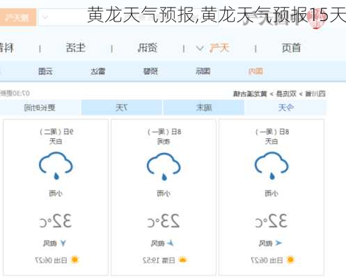 黄龙天气预报,黄龙天气预报15天