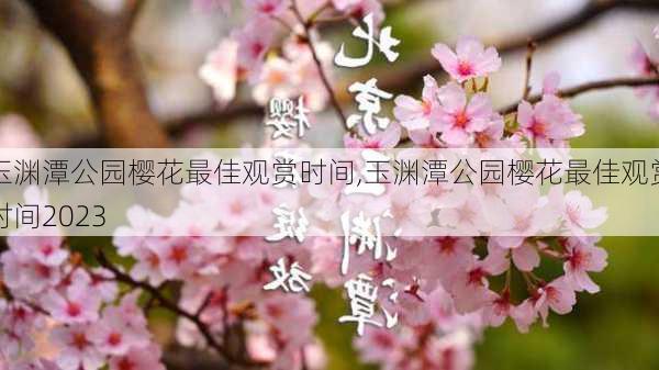 玉渊潭公园樱花最佳观赏时间,玉渊潭公园樱花最佳观赏时间2023