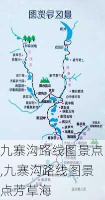 九寨沟路线图景点,九寨沟路线图景点芳草海