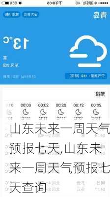 山东未来一周天气预报七天,山东未来一周天气预报七天查询