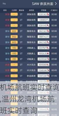 机场航班实时查询,温州龙湾机场航班实时查询