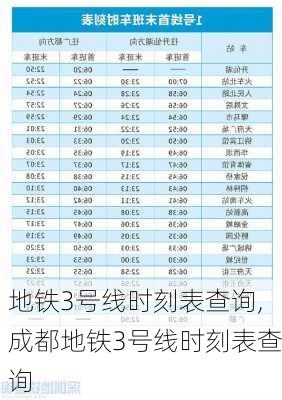 地铁3号线时刻表查询,成都地铁3号线时刻表查询