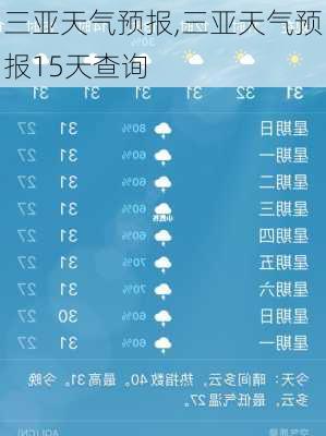 三亚天气预报,三亚天气预报15天查询