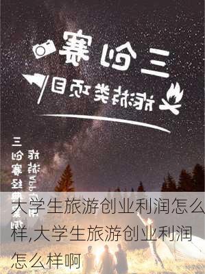 大学生旅游创业利润怎么样,大学生旅游创业利润怎么样啊