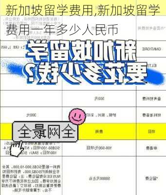 新加坡留学费用,新加坡留学费用一年多少人民币