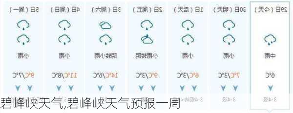 碧峰峡天气,碧峰峡天气预报一周