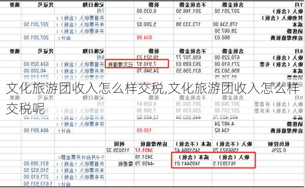 文化旅游团收入怎么样交税,文化旅游团收入怎么样交税呢