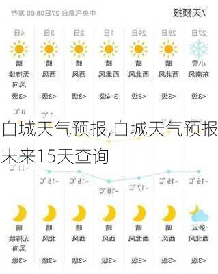 白城天气预报,白城天气预报未来15天查询