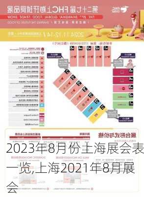 2023年8月份上海展会表一览,上海2021年8月展会