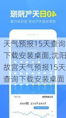 天气预报15天查询下载安装桌面,沈阳故宫天气预报15天查询下载安装桌面