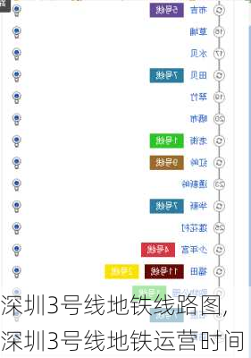 深圳3号线地铁线路图,深圳3号线地铁运营时间