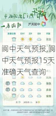 阆中天气预报,阆中天气预报15天准确天气查询