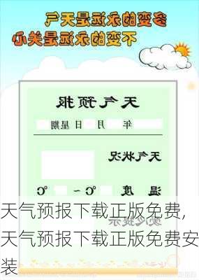 天气预报下载正版免费,天气预报下载正版免费安装