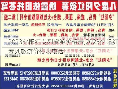 2023夕阳红专列旅游价格表,2023夕阳红专列旅游价格表电话