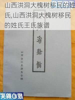 山西洪洞大槐树移民的姓氏,山西洪洞大槐树移民的姓氏王氏族谱