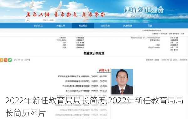 2022年新任教育局局长简历,2022年新任教育局局长简历图片