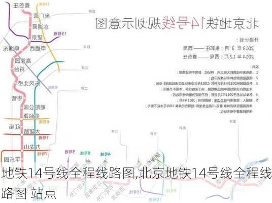 地铁14号线全程线路图,北京地铁14号线全程线路图 站点