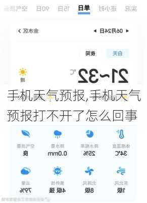 手机天气预报,手机天气预报打不开了怎么回事