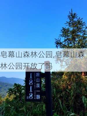 皂幕山森林公园,皂幕山森林公园开放了吗