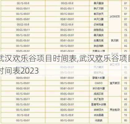 武汉欢乐谷项目时间表,武汉欢乐谷项目时间表2023