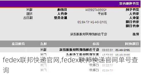 fedex联邦快递官网,fedex联邦快递官网单号查询