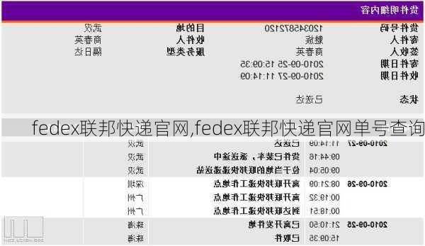 fedex联邦快递官网,fedex联邦快递官网单号查询