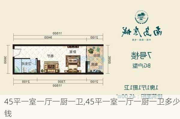 45平一室一厅一厨一卫,45平一室一厅一厨一卫多少钱