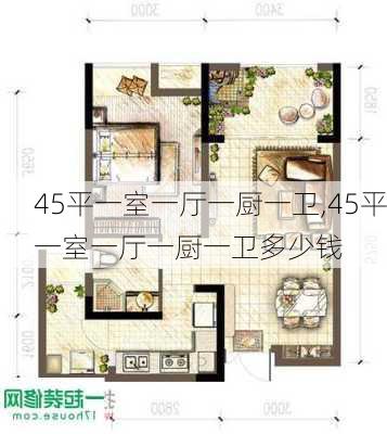 45平一室一厅一厨一卫,45平一室一厅一厨一卫多少钱