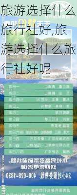 旅游选择什么旅行社好,旅游选择什么旅行社好呢