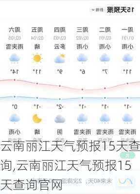 云南丽江天气预报15天查询,云南丽江天气预报15天查询官网